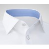 Mavi Detaylı Slim Fit Beyaz Erkek Gömlek